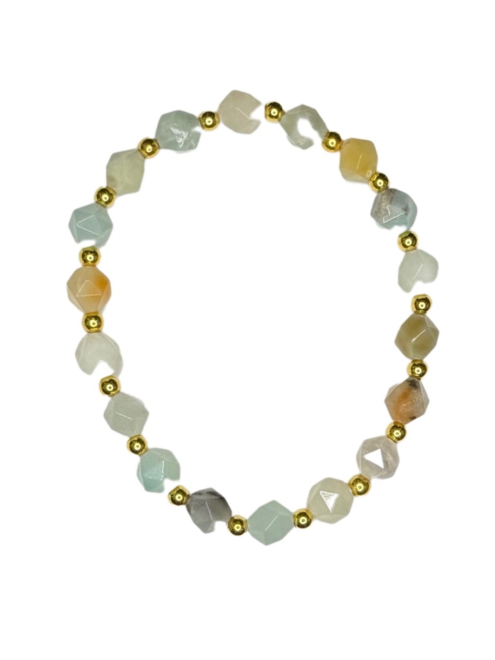 Blue Opal bracelet handmade stretchy